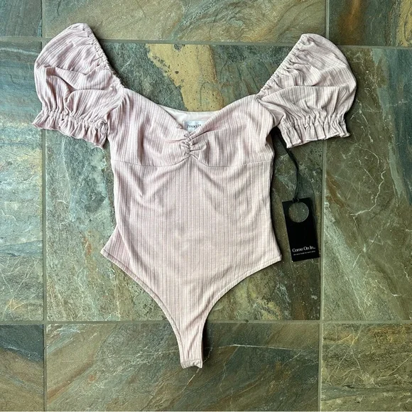 Privacy Please Olive Bodysuit in Pink Lemonade NWT Women’s Size XS - Picture 4 of 13
